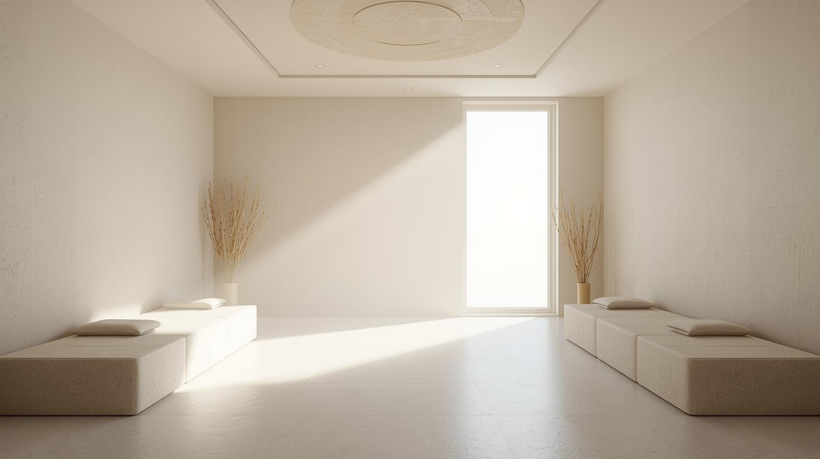 Roligt og minimalistisk miljø, der formidler velvære